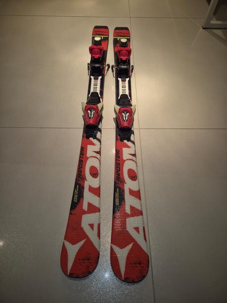 Lyže + lyžiarky, atomic,110-119 cm