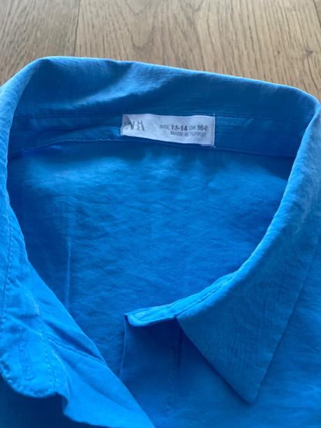 Modra bluzka crop-top, zara,164