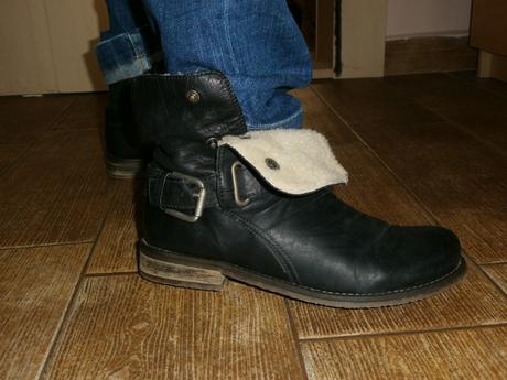 Teplučké kotníkové čižmy z pravej kože buffalo, 39