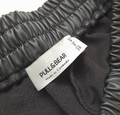Koženkové nohavice pull & bear, s