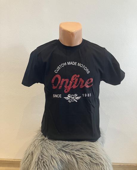 Pánske tričko s nápisom čierne onfire (s), s