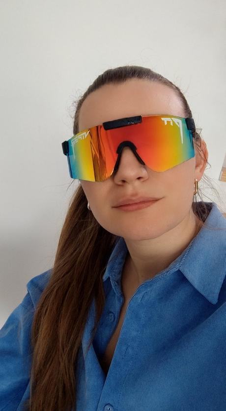 Slnečné športové okuliare pit viper červené šošovk,