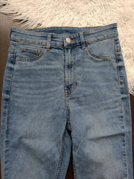 H&m skinny rifle s vysokým pásom, h&m,s