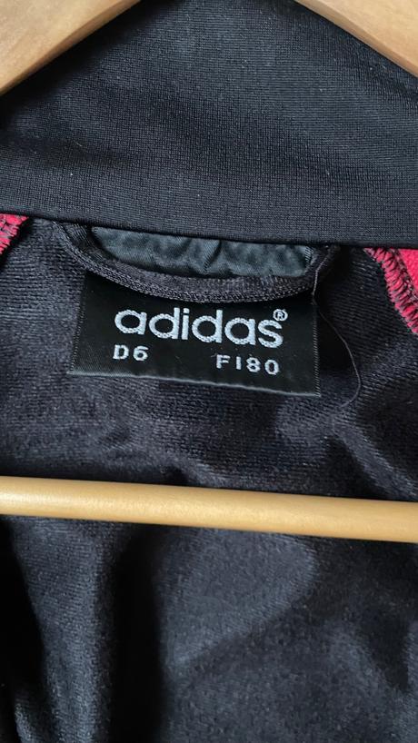 Čierno-červená mikina na zips s logom športová, adidas,m