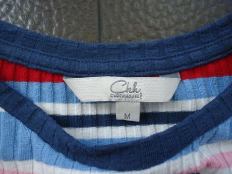 Pruhované veselé tričko, clockhouse,s