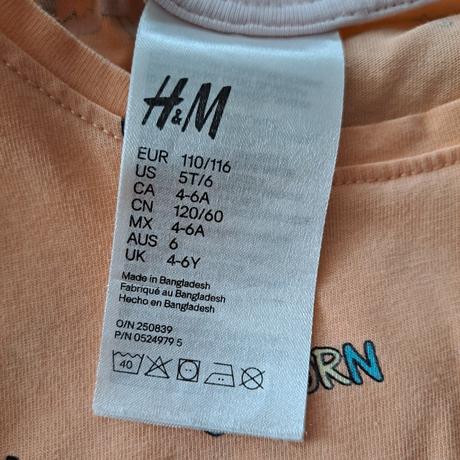 Dievčenské pyžamo h&m, h&m,110