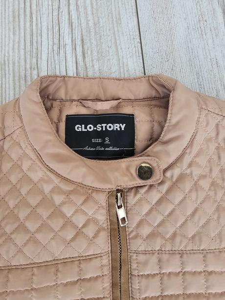 Krásna bunda xs s zlatá béžová hneda, glo-story,xs