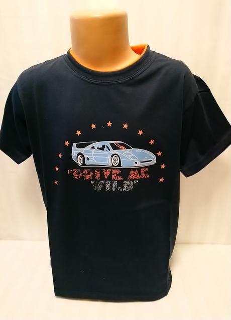 Čierne tričko auto, era fashion, 140 cm, 140