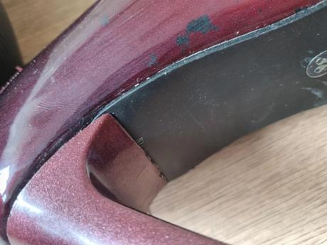 Bordovo-čierne ombré lodičky 36, 36