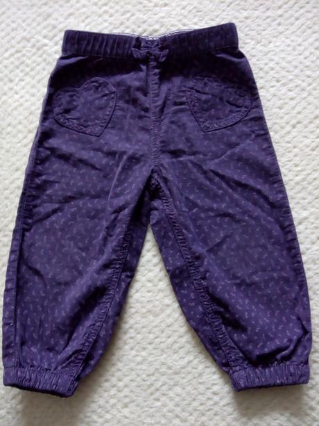 Menčestrové nohavice 9-12m 80, lupilu,80