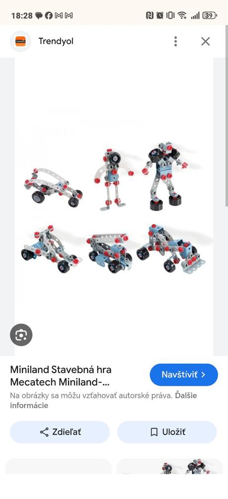 Konštrukčná stavebnica miniland educational mecate,