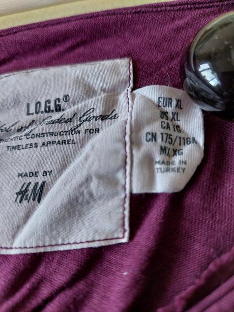 Tričko 3/4 rukáv, h&m,xl