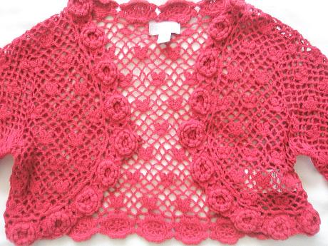 Háčkované bolerko zn. monsoon 3-4r. veľ. 98-104, monsoon,98