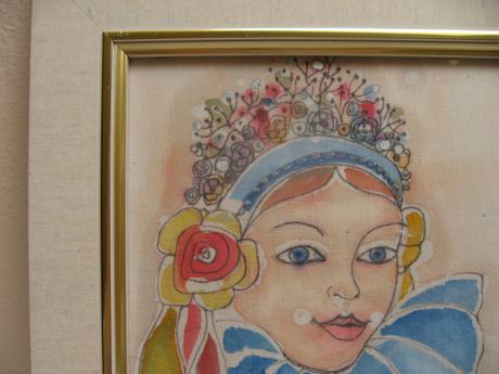 Začepčenie - batika na plátne,