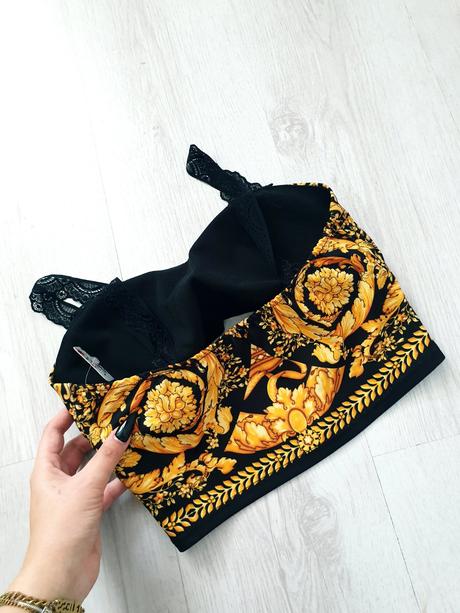 Vzorovaný crop top s/m, s