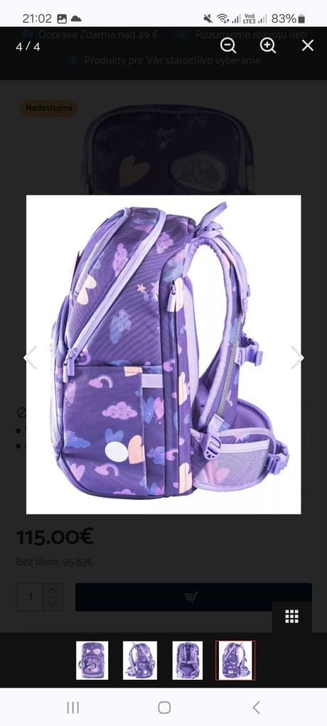 Frii of norway skolska taska unicorn purple, 