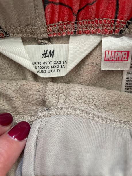 Marvel suprava teplaky a mikina, h&m,98