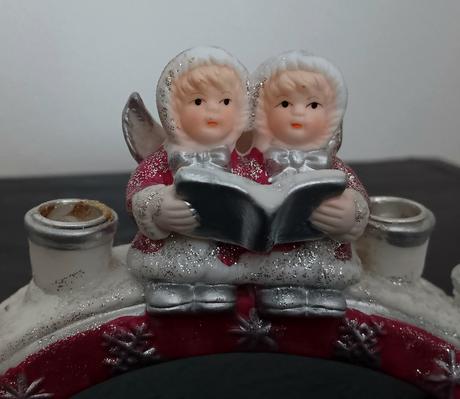 Vianočný keramický svietnik,