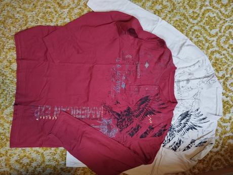 2x pánske tričká s dlhým rukávom, m