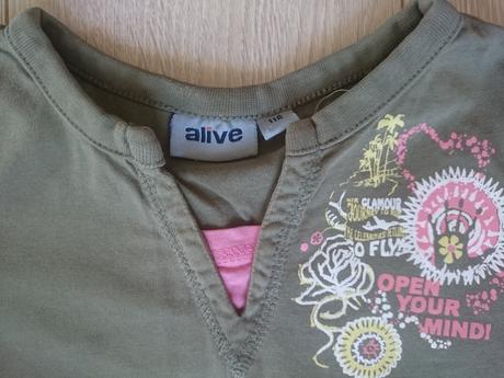 Olivov zelené tričko, alive,116