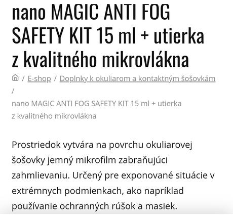 Nano magic zahmlievacia sada,