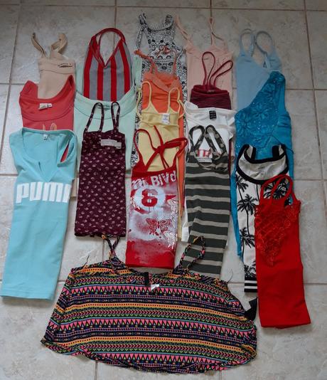 Mix 19ks letne tielka xs/s, xs