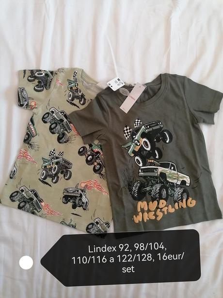Tricko monstertrucky, stroje, dinosaurs lindex, lindex,122