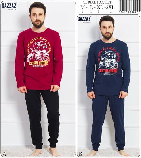 Pánske kvalitné bavlnené pyžamo, l - xxxl