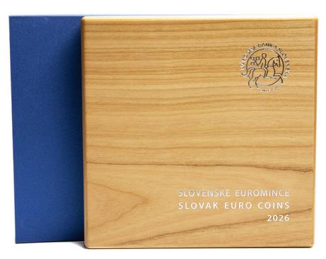 Sada mincí slovensko 2026 proof drevo, 