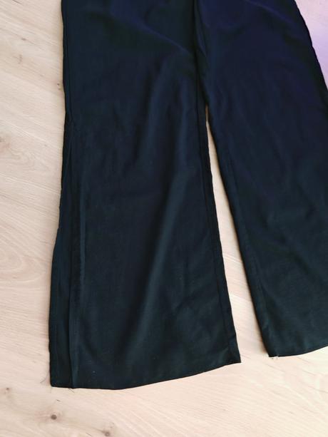 Lahke bavlnene nohavice na boku razporku, 