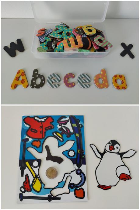 Magnetická abeceda + magnetická obliekacia hra, 