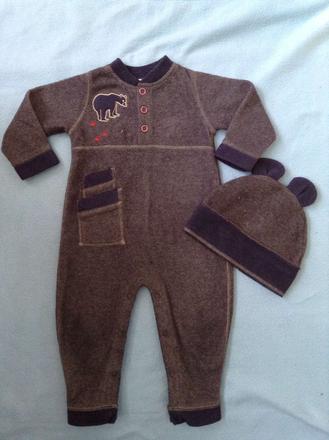 Prechodný flisový overal a čiapka jar/jeseň, 86