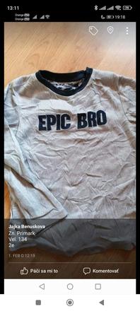 Pyžamový vrch, primark,134