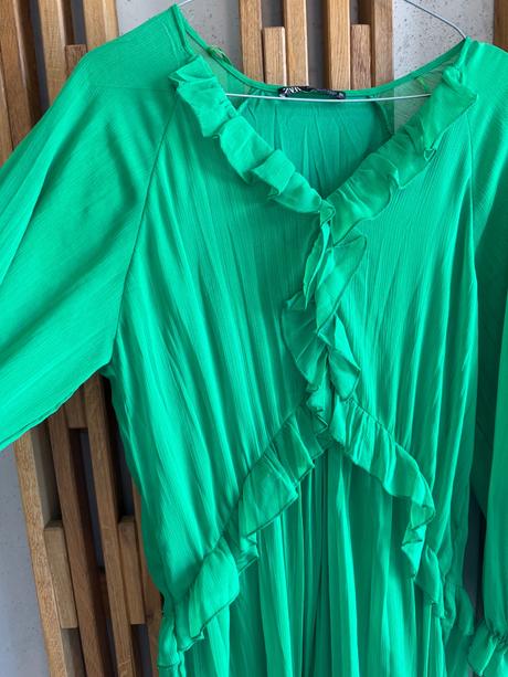 Zara dlhe zelene saty xs, zara,xs