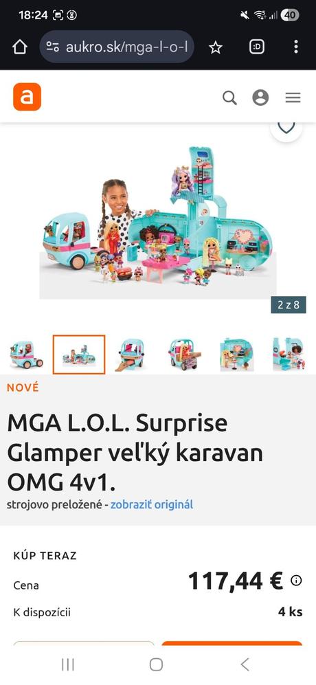 Lol bábika karavan auto  lol surprise, 
