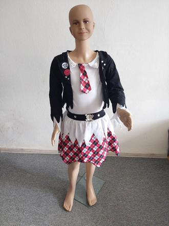 Zombie punkáčka karnevalový kostým veľ.152,