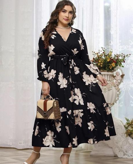 Šaty dlhé s kvetmi, 42 / 44 / xl