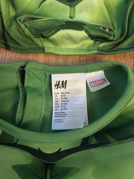 Hulk karnevalová maska, 