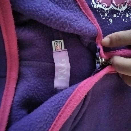 Fialova tepláková mikina, 122