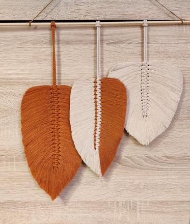 Macrame listy,