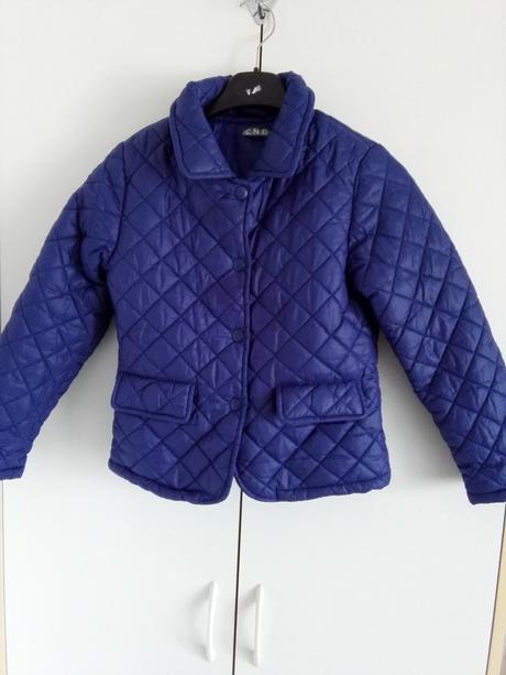 Kabátik modry presivany cnd vel. 122 cm, 6-7 rokov, 122