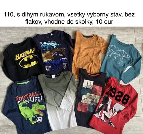 8x tricko dlhy rukav 110, 110