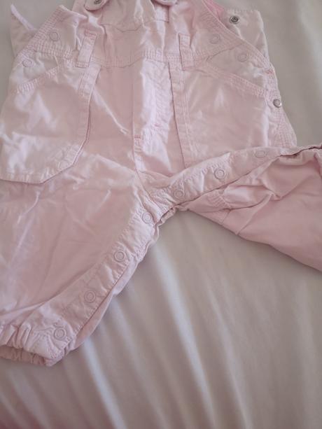 Ruzove nohavice na traky, h&m,62