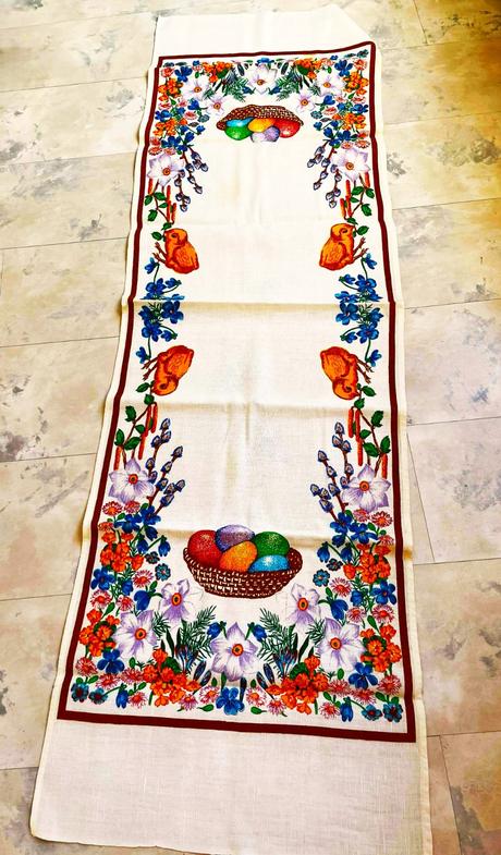 Veľkonočný ľanový obrus / štóla, 