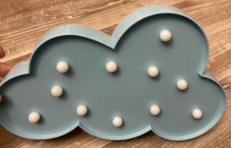 Krásna dekorácia-lampička obláčik na baterky, 