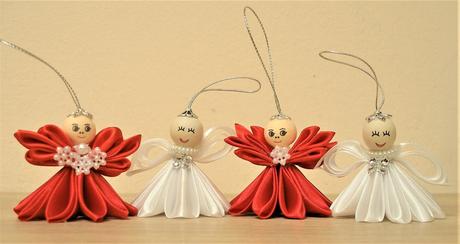 Vianočná dekorácia - anjeličkovia rôzne farby, 