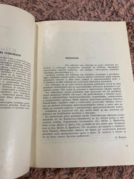 Klinická fyziológia pre chirurgov, 