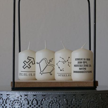 Horoskop sviečky, znamenia zverokruhu 6x4 cm, 