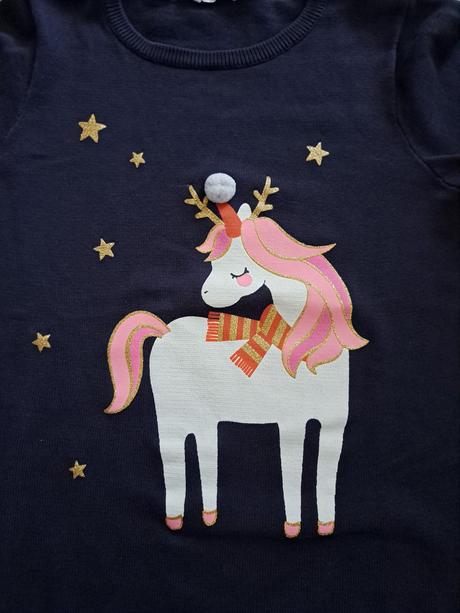 Vianočný pulovrik, h&m,134