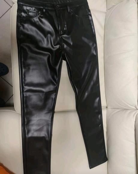 Nohavice koženkové elastické, xl